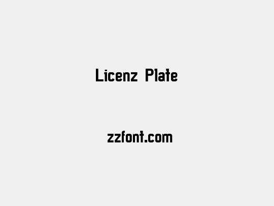 Licenz Plate