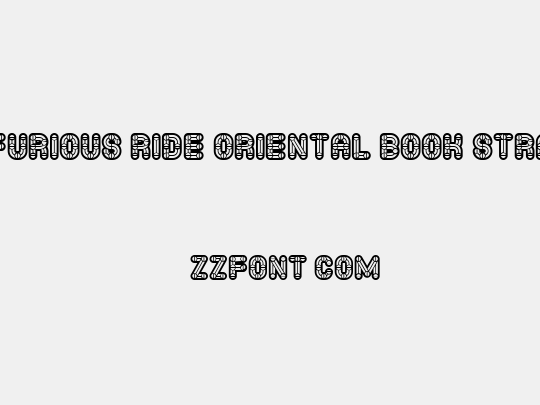 Furious Ride Oriental Book Stra