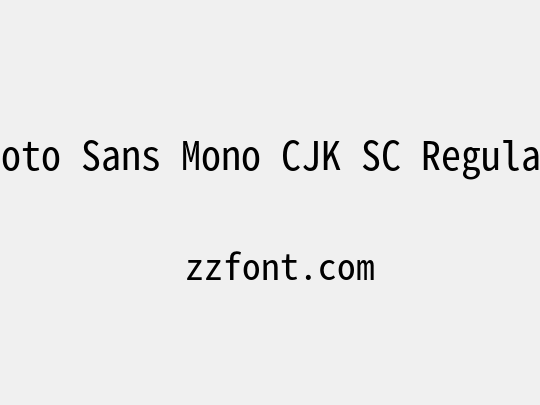 Noto Sans Mono CJK SC Regular