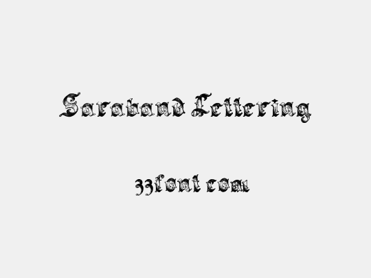 Saraband Lettering