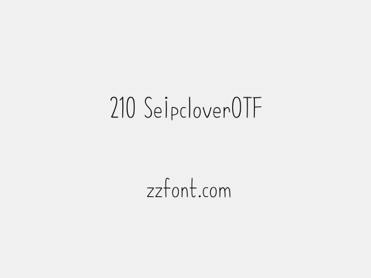 210 SeipcloverOTF