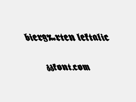 Bierg‰rten Leftalic