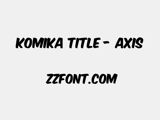 Komika Title - Axis