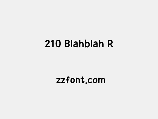 210 Blahblah R