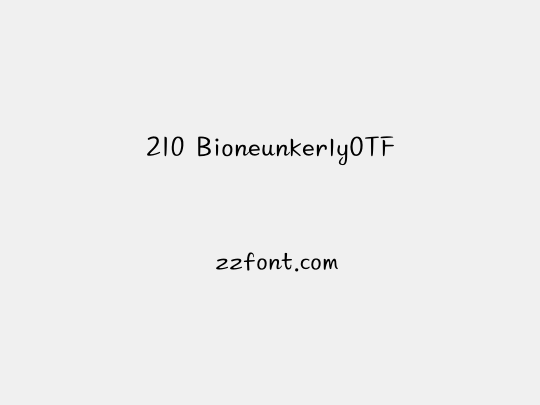 210 BioneunkerlyOTF