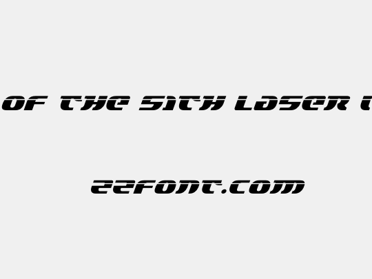 Lord of the Sith Laser Italic