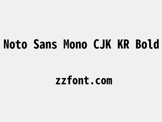 Noto Sans Mono CJK KR Bold