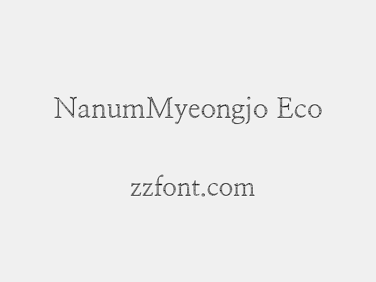 NanumMyeongjo Eco