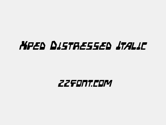 Xped Distressed Italic