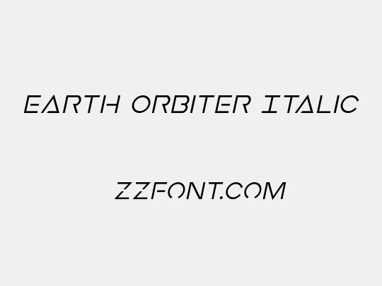 Earth Orbiter Italic