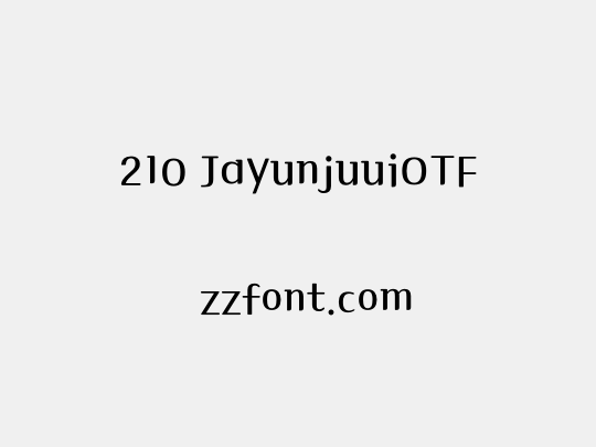 210 JayunjuuiOTF