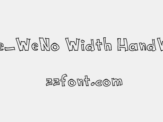 NeNe_WeNo Width HandWrite