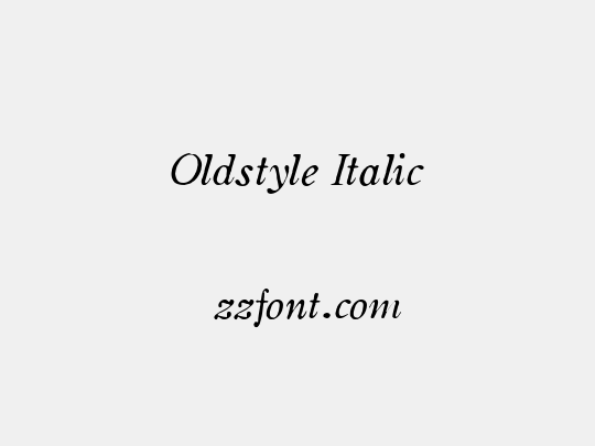 Oldstyle Italic