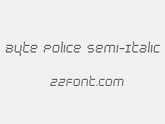 Byte Police Semi-Italic