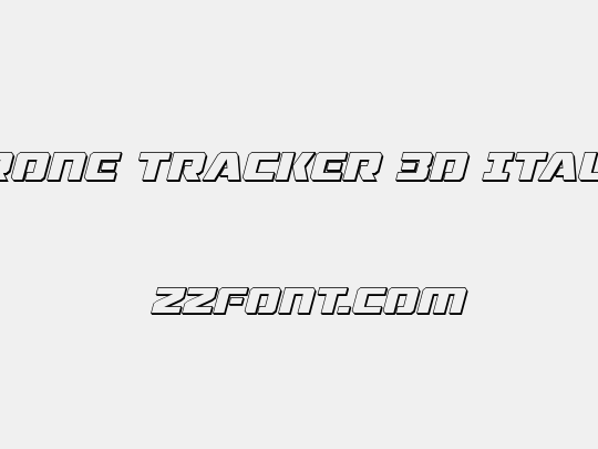 Drone Tracker 3D Italic