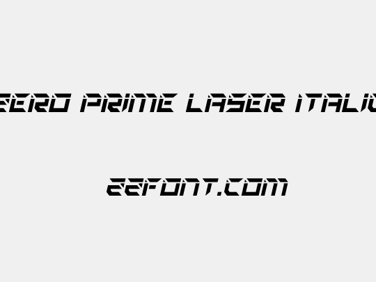 Zero Prime Laser Italic