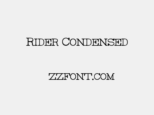 Rider Condensed