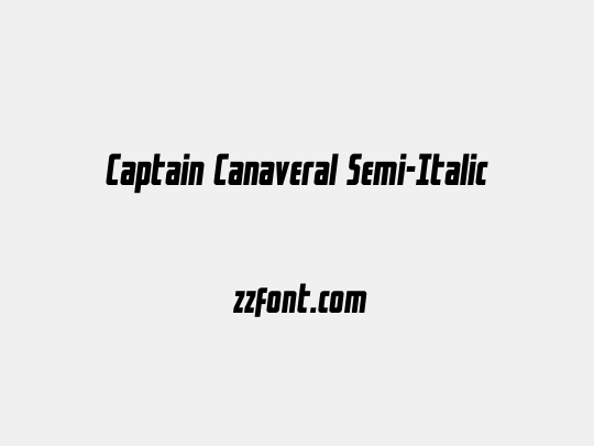 Captain Canaveral Semi-Italic