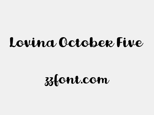 Lovina October Five