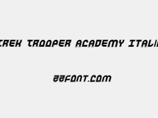 Trek Trooper Academy Italic