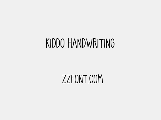 Kiddo Handwriting