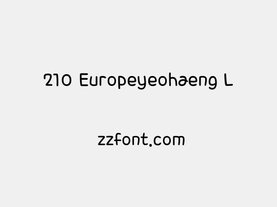 210 Europeyeohaeng L