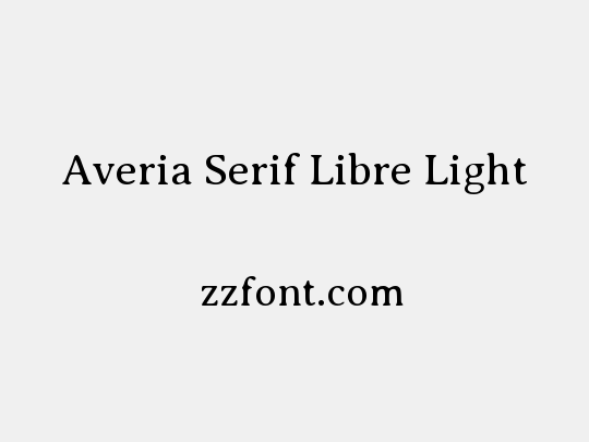 Averia Serif Libre Light