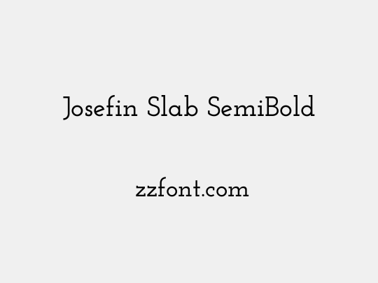 Josefin Slab SemiBold