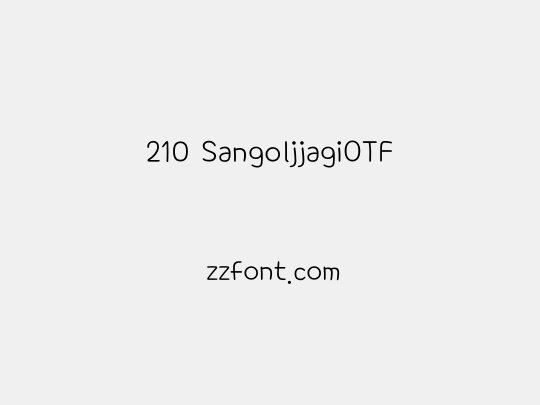 210 SangoljjagiOTF