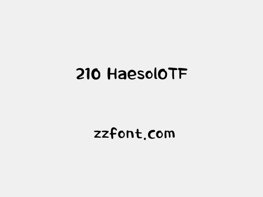 210 HaesolOTF