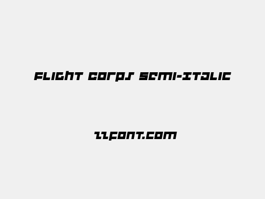 Flight Corps Semi-Italic