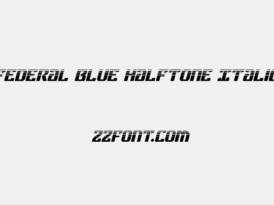 Federal Blue Halftone Italic