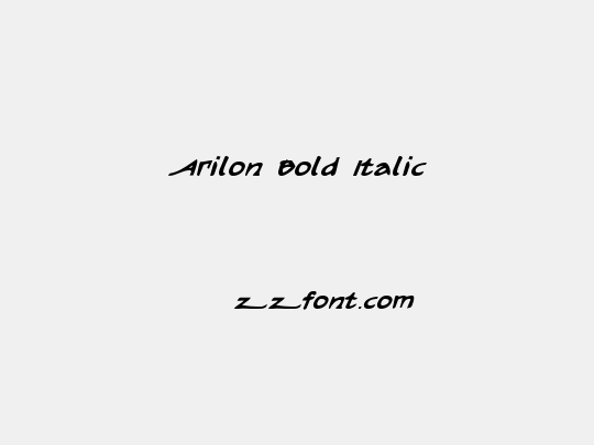 Arilon Bold Italic