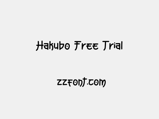 Hakubo Free Trial