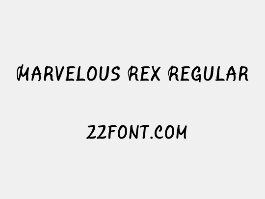 Marvelous Rex Regular