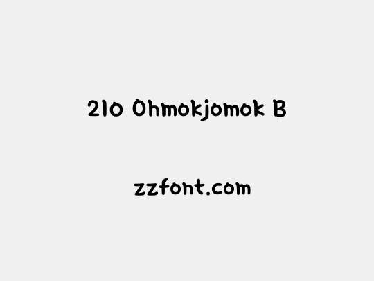 210 Ohmokjomok B