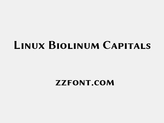 Linux Biolinum Capitals