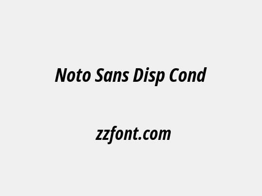 Noto Sans Disp Cond