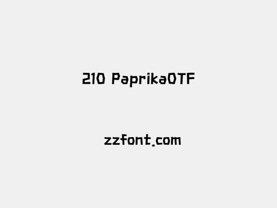 210 PaprikaOTF