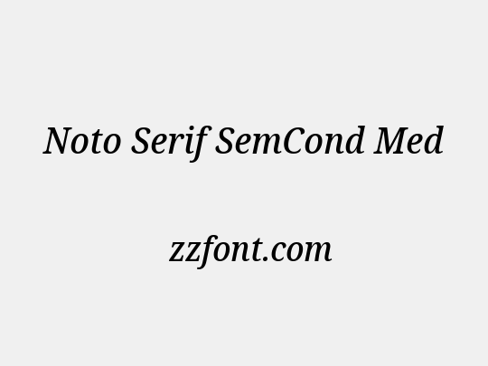 Noto Serif SemCond Med