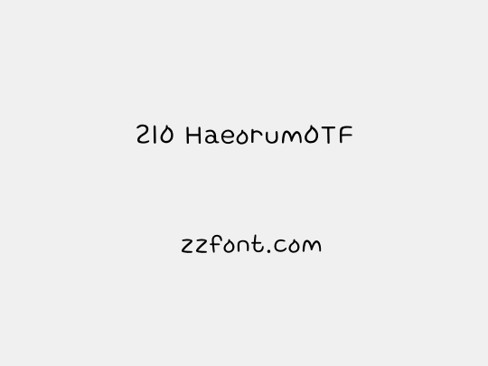 210 HaeorumOTF