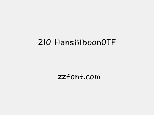 210 HansiilboonOTF