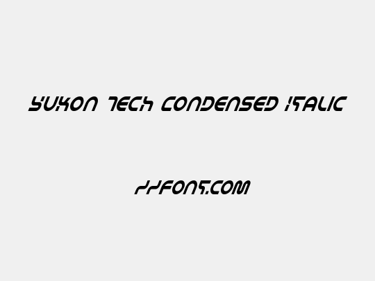 Yukon Tech Condensed Italic