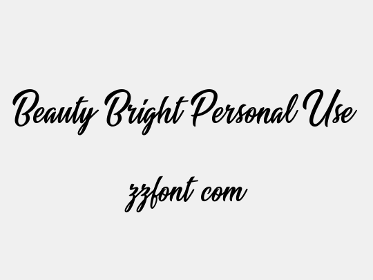 Beauty Bright Personal Use