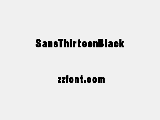 SansThirteenBlack