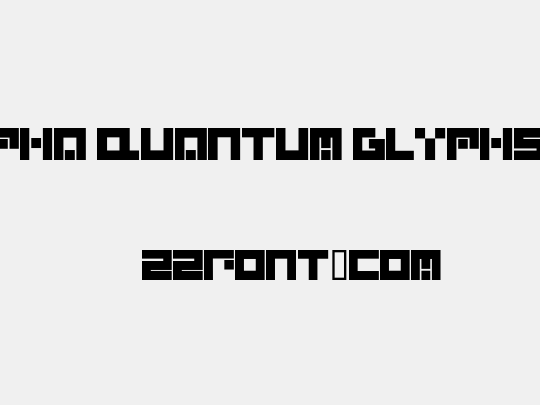 Alpha Quantum Glyphset