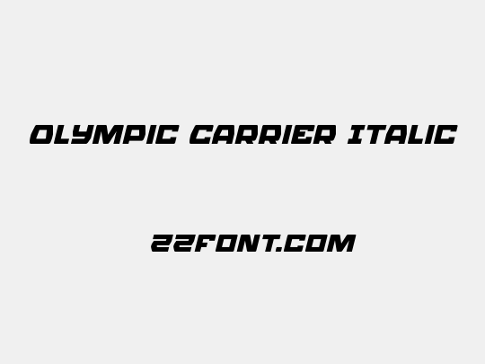 Olympic Carrier Italic