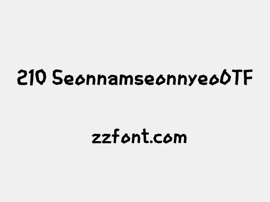 210 SeonnamseonnyeoOTF