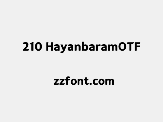 210 HayanbaramOTF