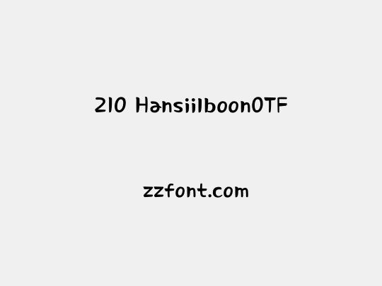 210 HansiilboonOTF